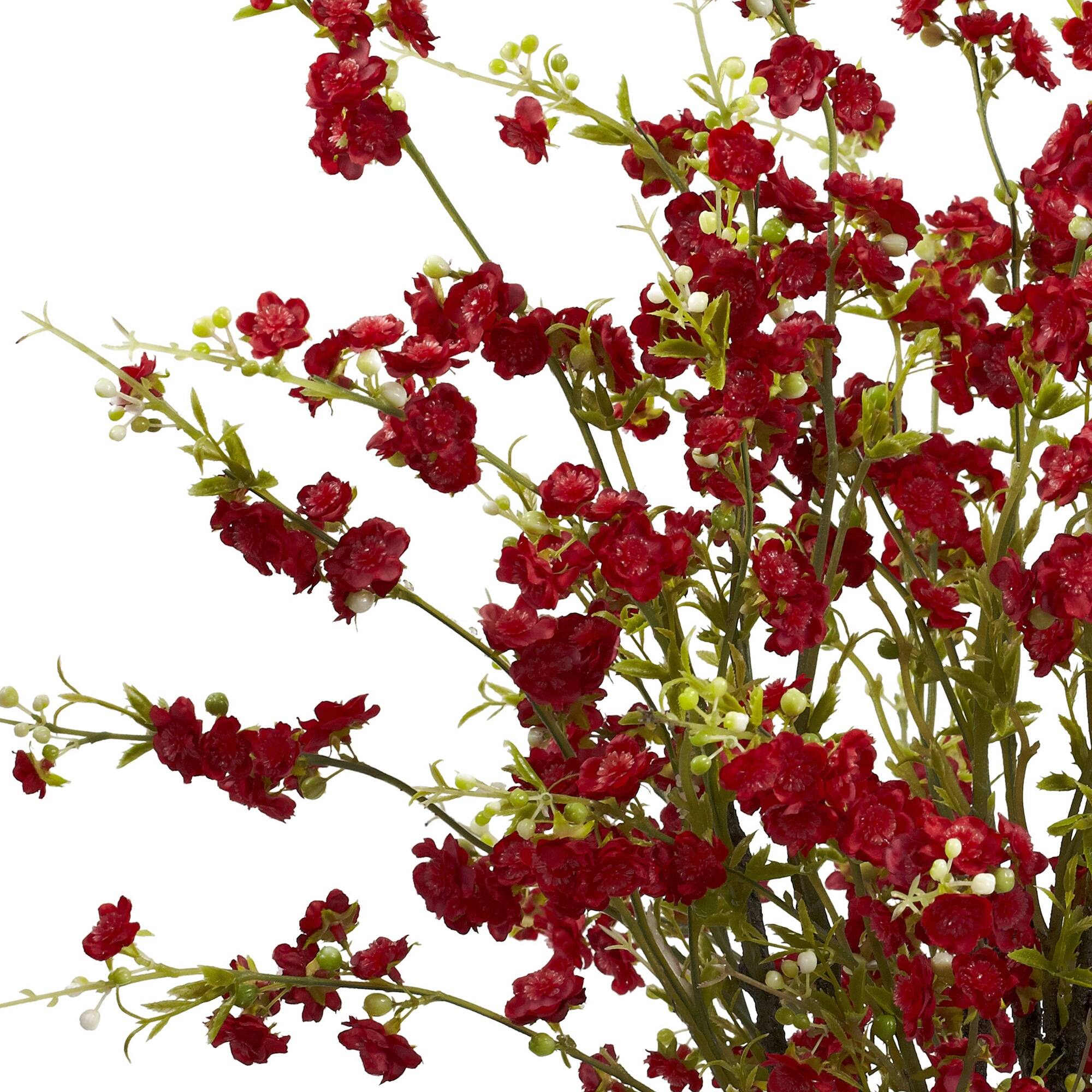 30" Red Cherry Blossoms Arrangement in Vase